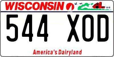 WI license plate 544XOD