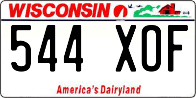 WI license plate 544XOF