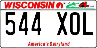 WI license plate 544XOL