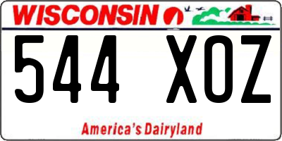 WI license plate 544XOZ
