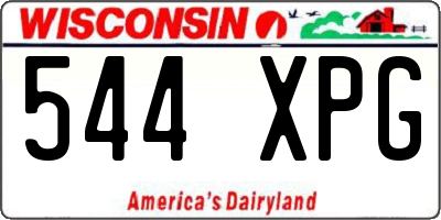 WI license plate 544XPG