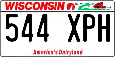 WI license plate 544XPH