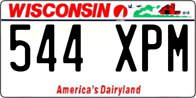 WI license plate 544XPM