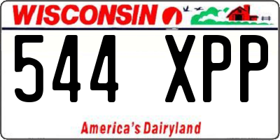 WI license plate 544XPP