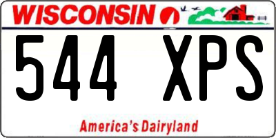 WI license plate 544XPS