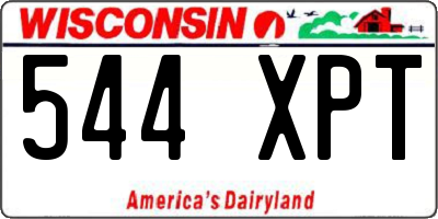 WI license plate 544XPT