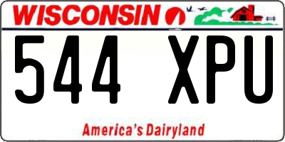 WI license plate 544XPU