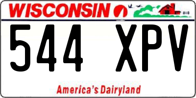 WI license plate 544XPV