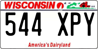WI license plate 544XPY