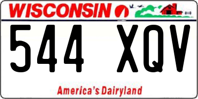 WI license plate 544XQV