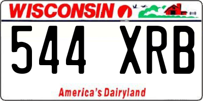 WI license plate 544XRB