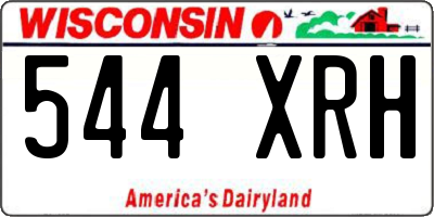 WI license plate 544XRH