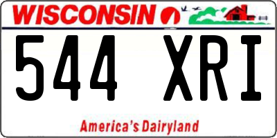 WI license plate 544XRI