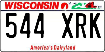 WI license plate 544XRK