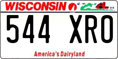 WI license plate 544XRO