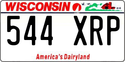 WI license plate 544XRP