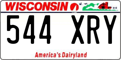 WI license plate 544XRY