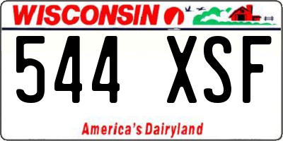 WI license plate 544XSF