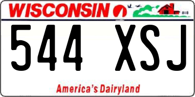 WI license plate 544XSJ