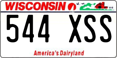 WI license plate 544XSS