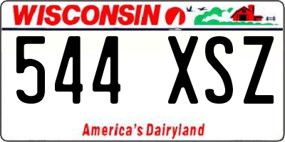 WI license plate 544XSZ