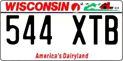 WI license plate 544XTB
