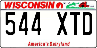 WI license plate 544XTD