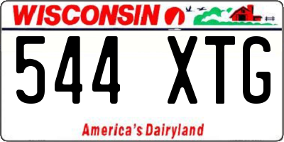 WI license plate 544XTG