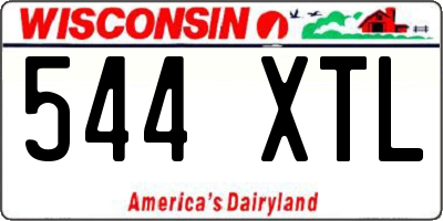 WI license plate 544XTL