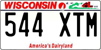 WI license plate 544XTM