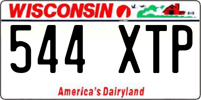 WI license plate 544XTP
