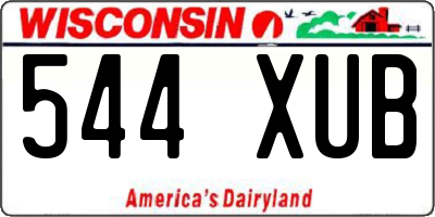 WI license plate 544XUB