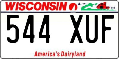 WI license plate 544XUF