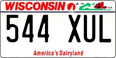 WI license plate 544XUL