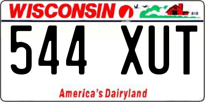 WI license plate 544XUT