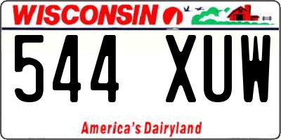 WI license plate 544XUW