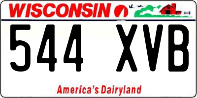 WI license plate 544XVB