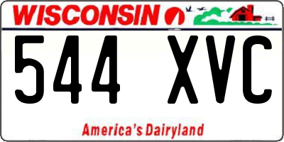 WI license plate 544XVC