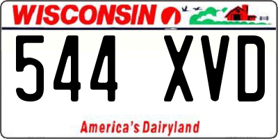 WI license plate 544XVD