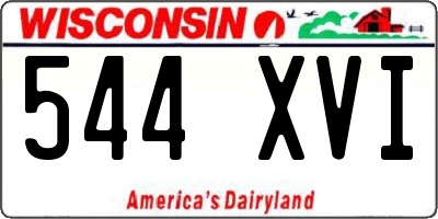 WI license plate 544XVI