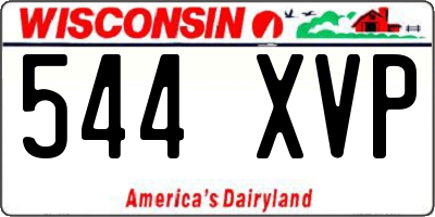 WI license plate 544XVP