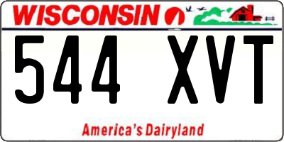 WI license plate 544XVT