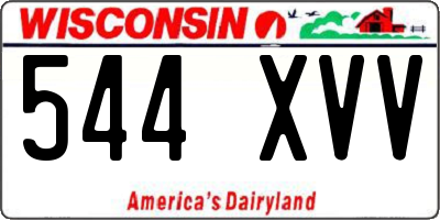 WI license plate 544XVV
