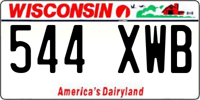 WI license plate 544XWB