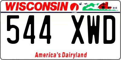WI license plate 544XWD