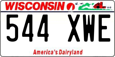 WI license plate 544XWE