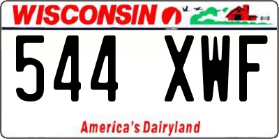 WI license plate 544XWF