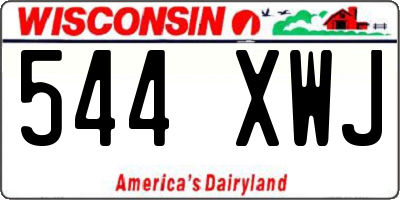 WI license plate 544XWJ