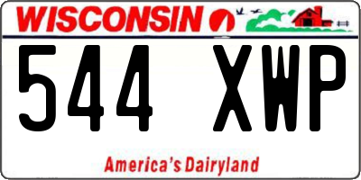 WI license plate 544XWP