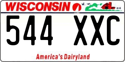 WI license plate 544XXC